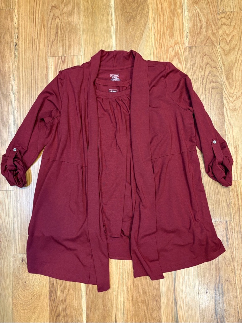 Women’s L.L. Bean Tank and Cardigan Set, Size XL